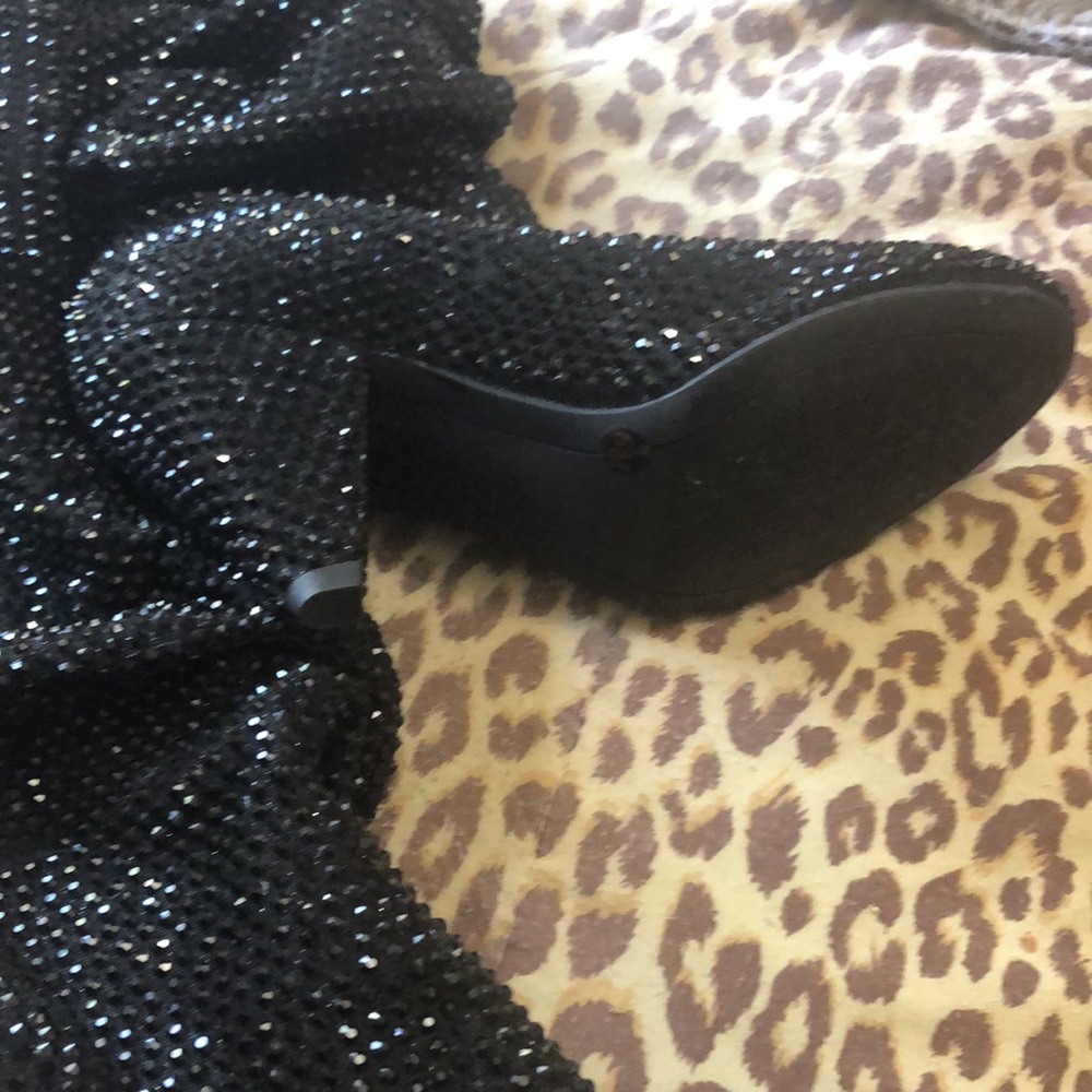 INC Ruching “Geri” Rhinestone🤩❤️ Metallic Boots - Picture 7 of 8
